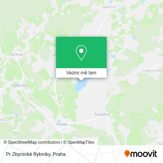Pr Zbynické Rybníky mapa