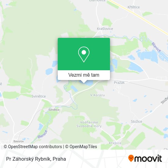 Pr Záhorský Rybník mapa