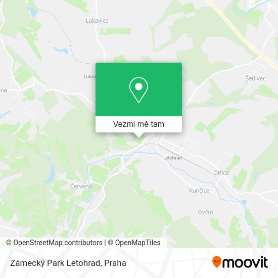 Zámecký Park Letohrad mapa