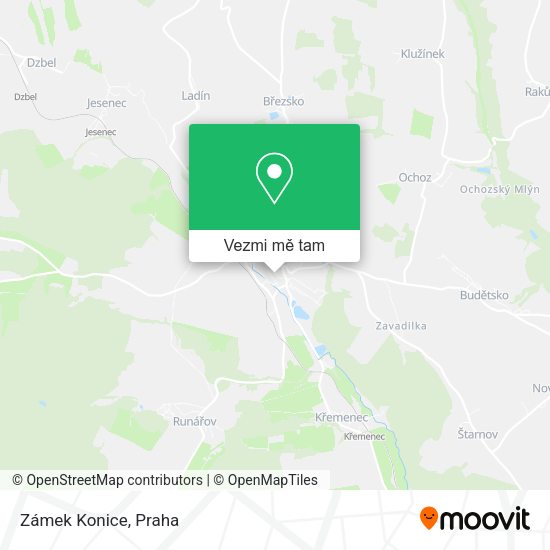 Zámek Konice mapa