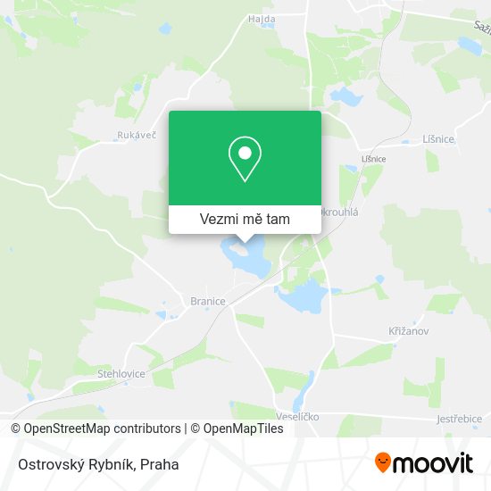 Ostrovský Rybník mapa