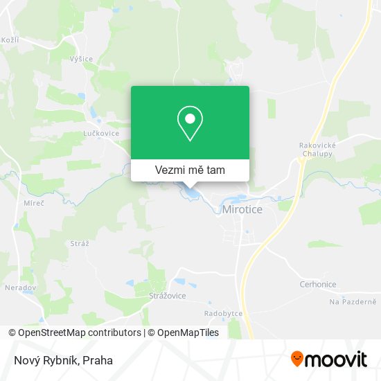 Nový Rybník mapa