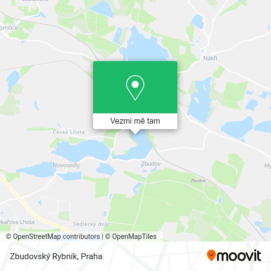 Zbudovský Rybník mapa