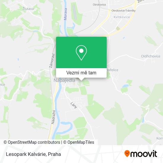 Lesopark Kalvárie mapa