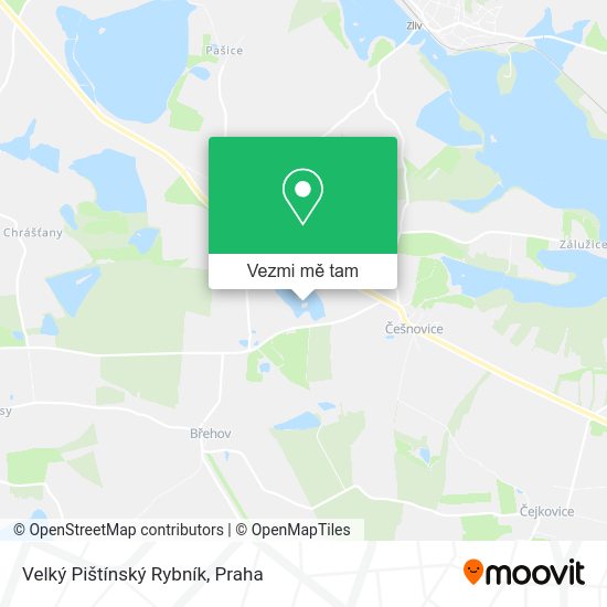Velký Pištínský Rybník mapa