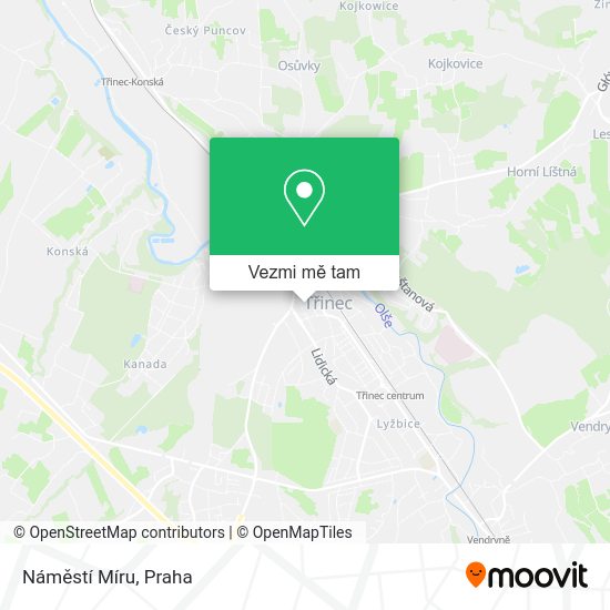 Náměstí Míru mapa