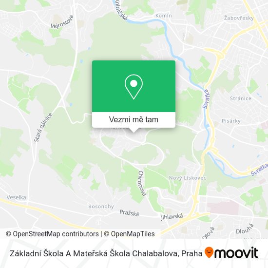 Základní Škola A Mateřská Škola Chalabalova mapa