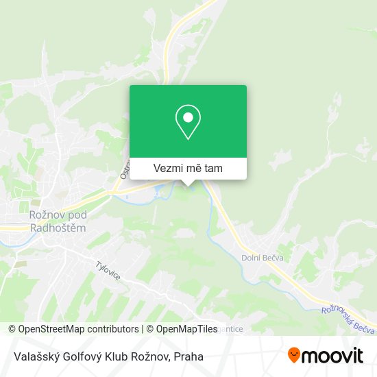 Valašský Golfový Klub Rožnov mapa