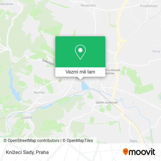 Knížecí Sady mapa