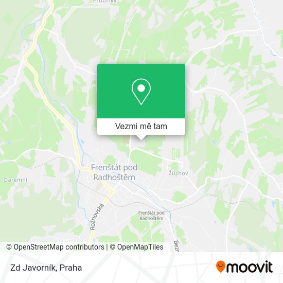Zd Javorník mapa