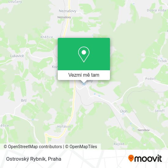 Ostrovský Rybník mapa