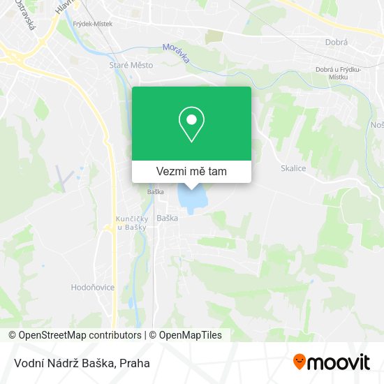 Vodní Nádrž Baška mapa