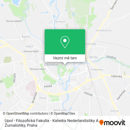 Upol - Filozofická Fakulta - Katedra Nederlandistiky A Žurnalistiky mapa