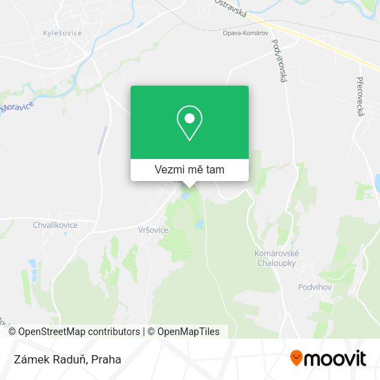 Zámek Raduň mapa