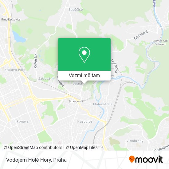 Vodojem Holé Hory mapa