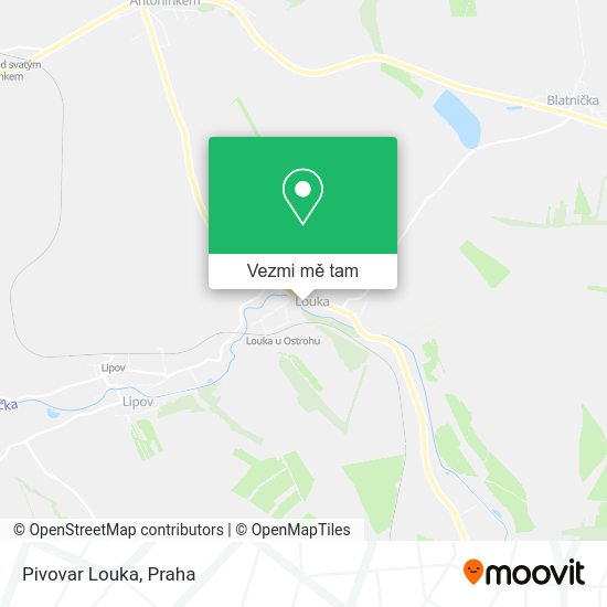 Pivovar Louka mapa