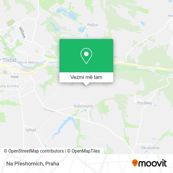 Na Přeshorních mapa