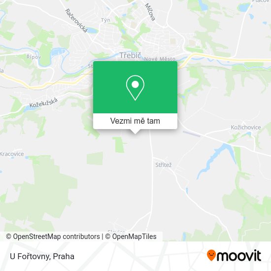 U Fořtovny mapa