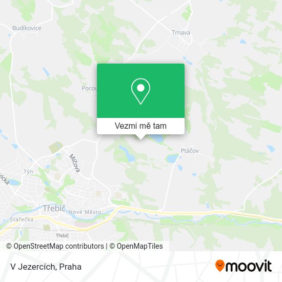 V Jezercích mapa