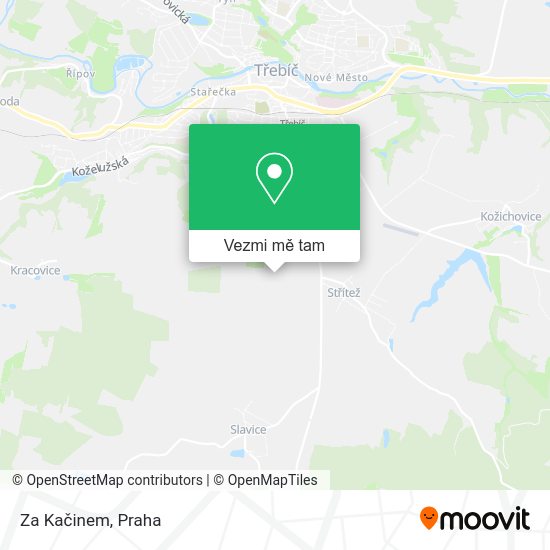 Za Kačinem mapa