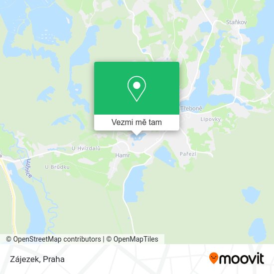 Zájezek mapa