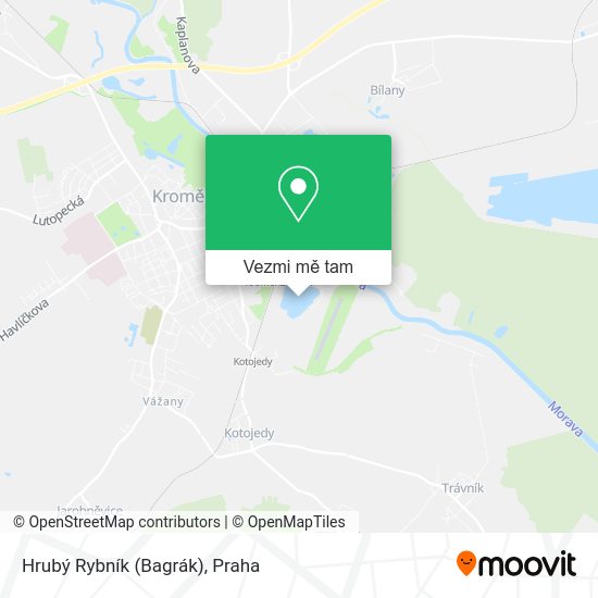 Hrubý Rybník (Bagrák) mapa