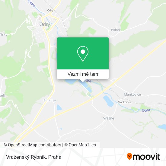 Vraženský Rybník mapa