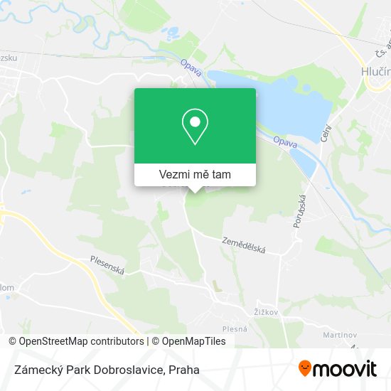 Zámecký Park Dobroslavice mapa