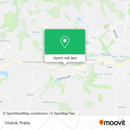 Včelník mapa
