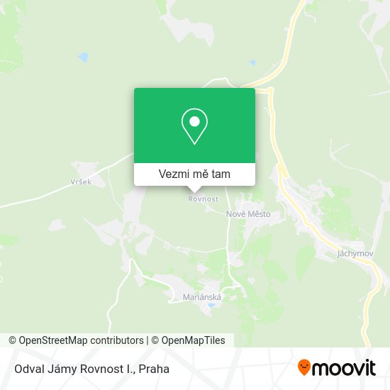Odval Jámy Rovnost I. mapa