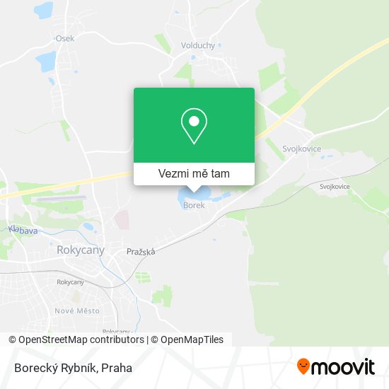 Borecký Rybník mapa