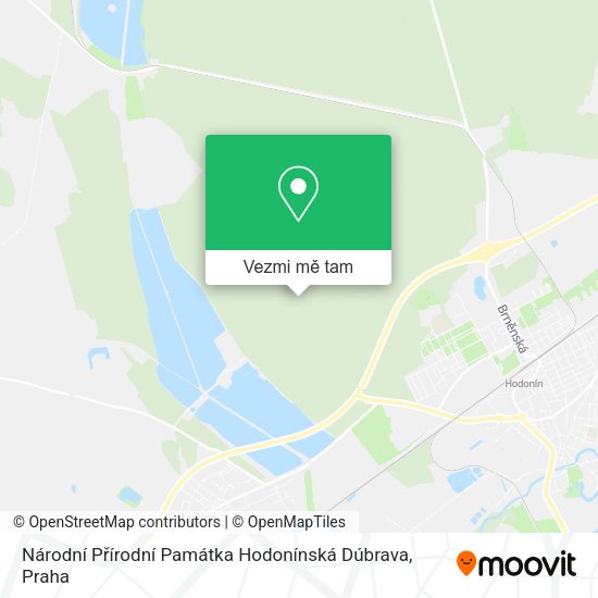 Národní Přírodní Památka Hodonínská Dúbrava mapa