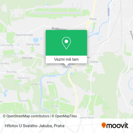 Hřbitov U Svatého Jakuba mapa
