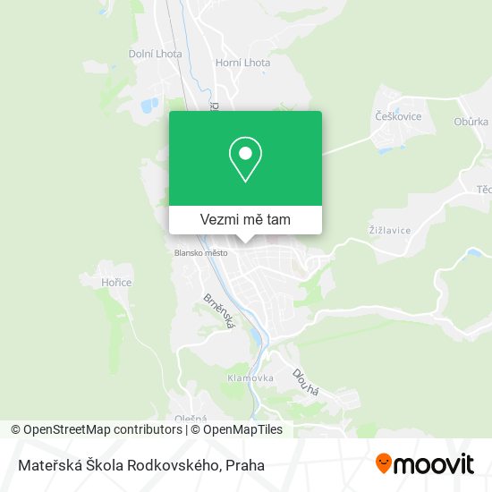 Mateřská Škola Rodkovského mapa
