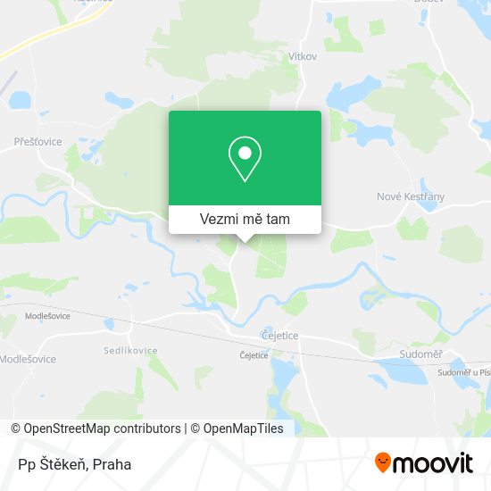 Pp Štěkeň mapa