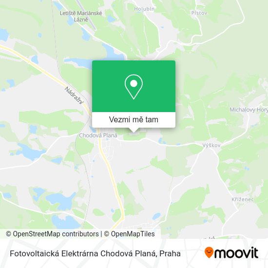 Fotovoltaická Elektrárna Chodová Planá mapa