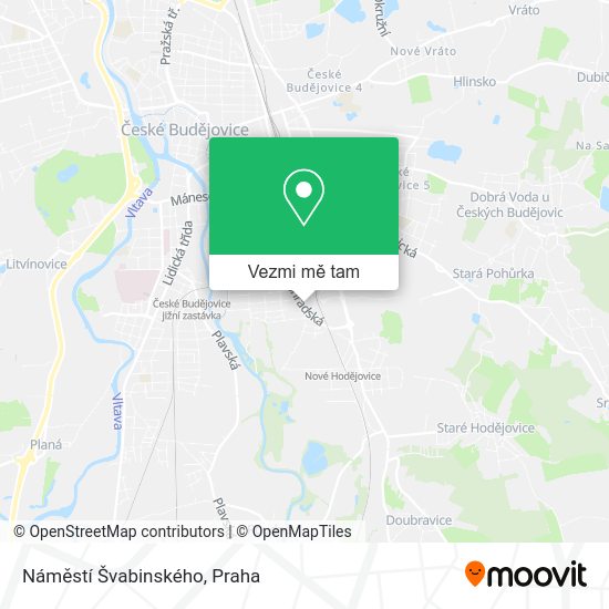 Náměstí Švabinského mapa