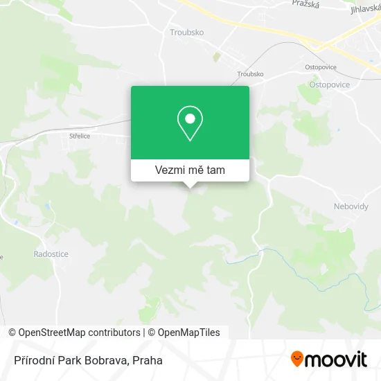 Přírodní Park Bobrava mapa