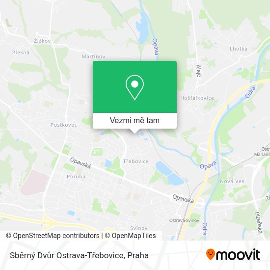 Sběrný Dvůr Ostrava-Třebovice mapa