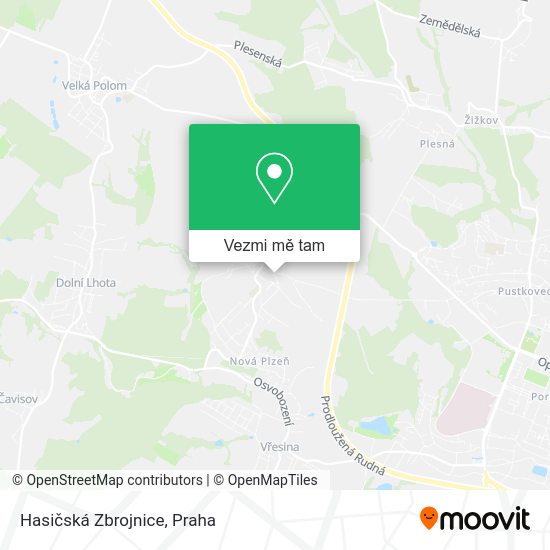 Hasičská Zbrojnice mapa