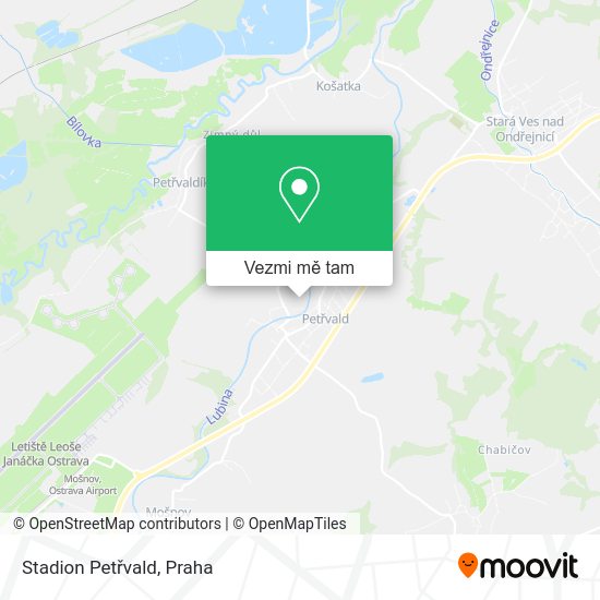 Stadion Petřvald mapa