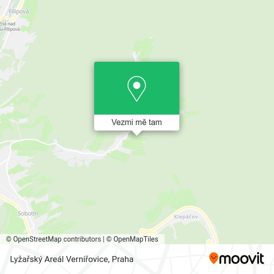 Lyžařský Areál Vernířovice mapa