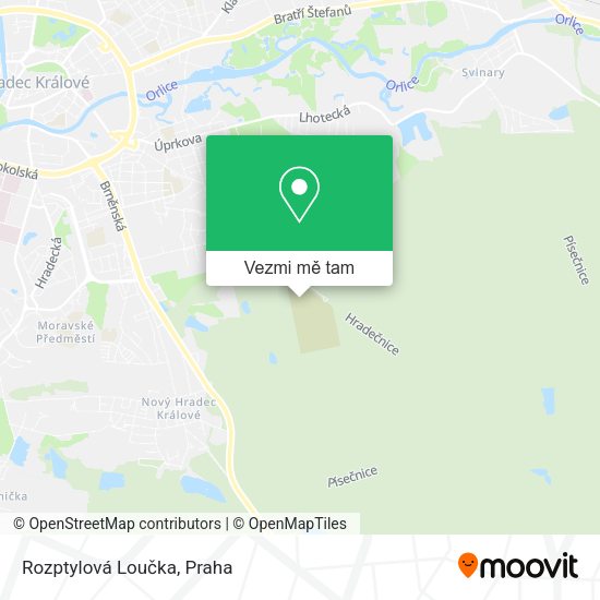 Rozptylová Loučka mapa