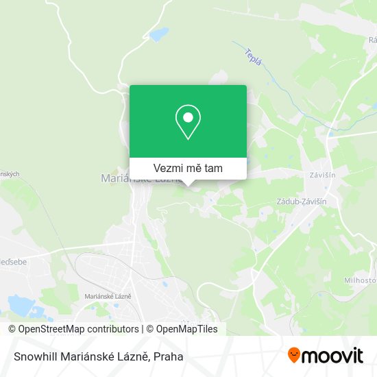 Snowhill Mariánské Lázně mapa