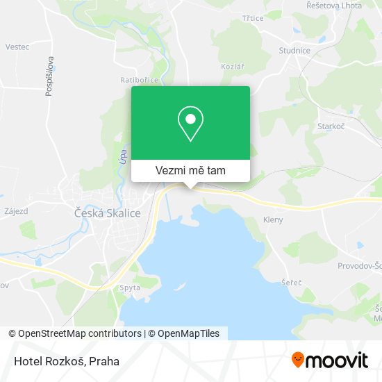 Hotel Rozkoš mapa