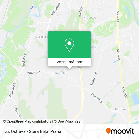 Zš Ostrava - Stará Bělá mapa