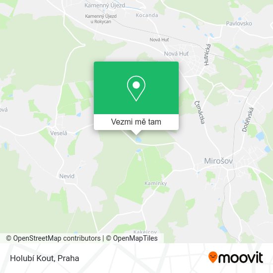 Holubí Kout mapa
