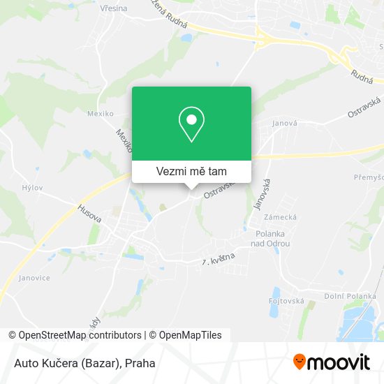 Auto Kučera (Bazar) mapa