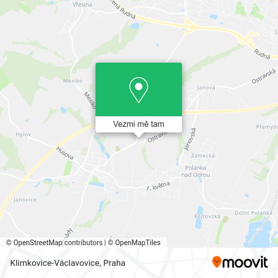 Klimkovice-Václavovice mapa