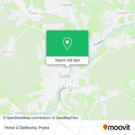 Hotel U Daliborky mapa